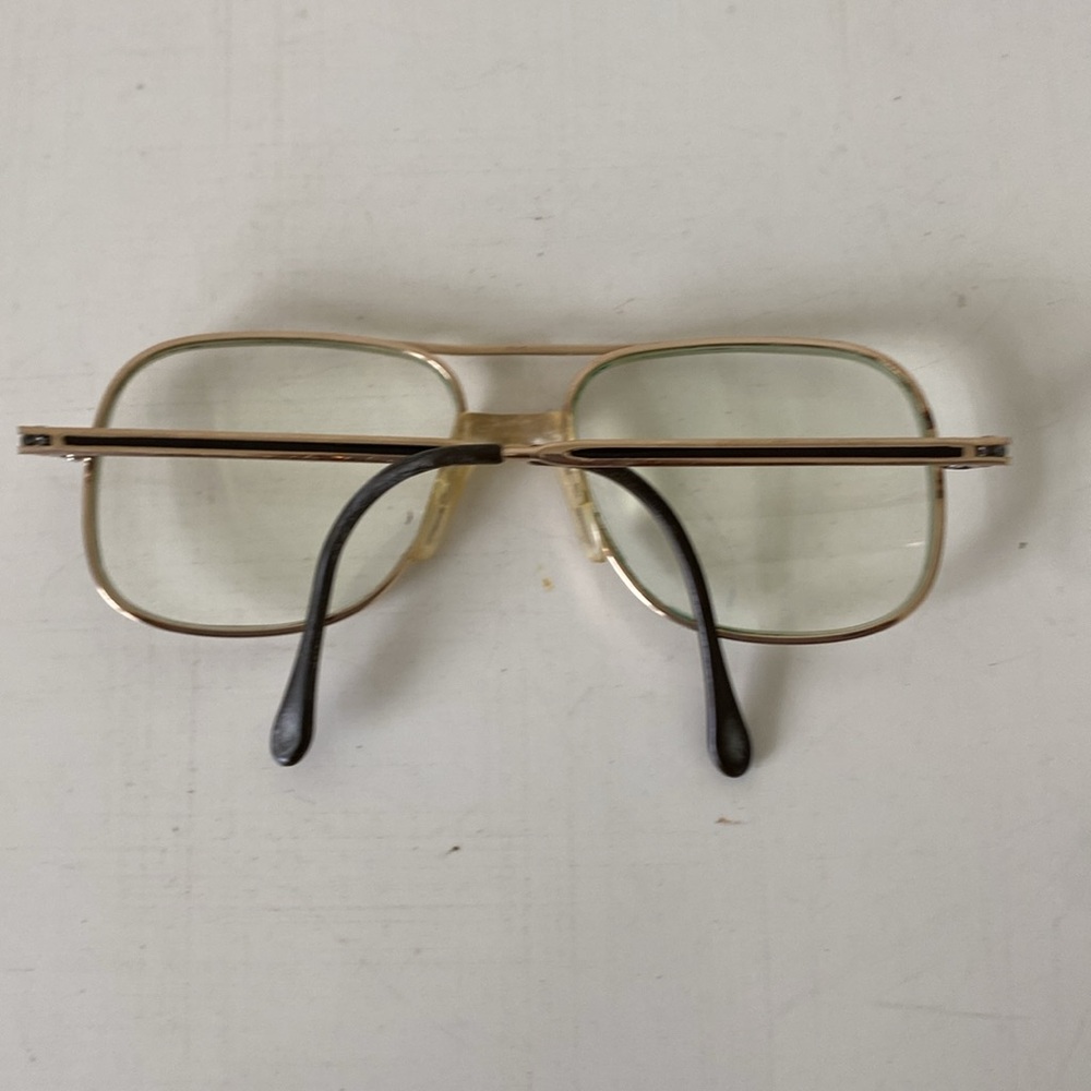 Vintage Sferoflex Aviator Oversize Men’s Goldtone Eyeglasses - Made in Italy. - Picture 12 of 16